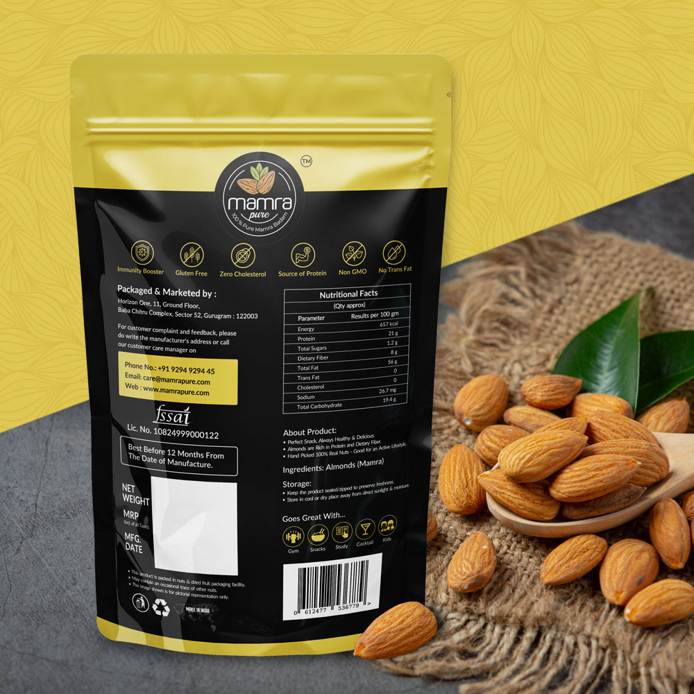 Mamra Pure - Pure Mamra Almonds - 500 GMS